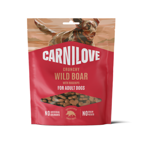 Carnilove Dog Treats: Crunchy Wild Boar with Rosehips 200g