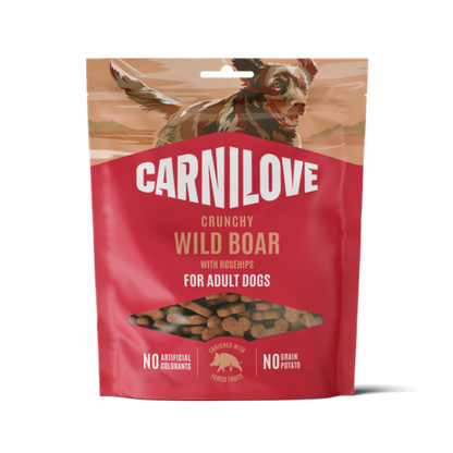 Carnilove Dog Treats: Crunchy Wild Boar with Rosehips 200g
