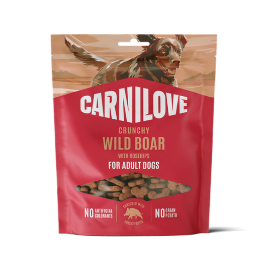 Carnilove Dog Treats: Crunchy Wild Boar with Rosehips 200g