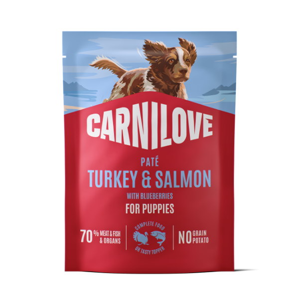 Carnilove Wet Dog Food: Pouch Puppy Turkey & Salmon in Paté 300g