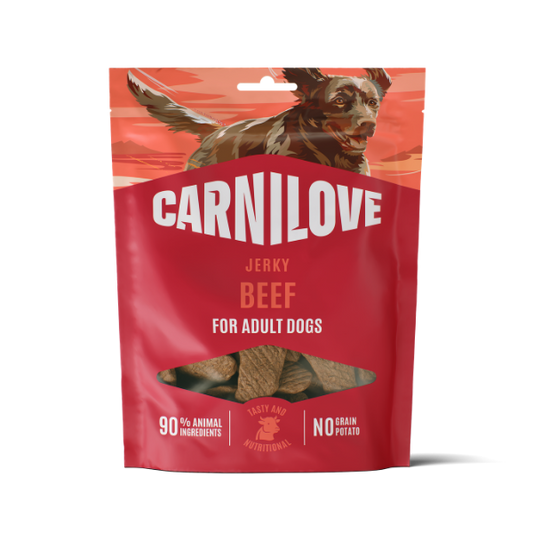 Carnilove Dog Treats: Jerky Beef 100g