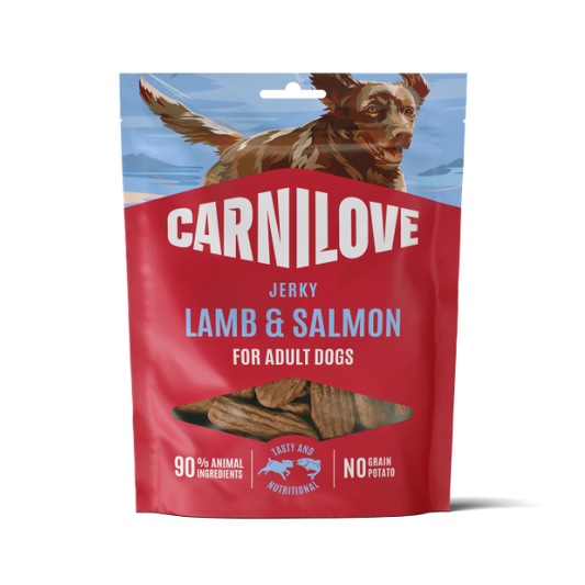 Carnilove Dog Treats: Jerky Lamb with Salmon 100g