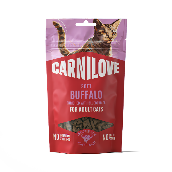 Carnilove Cat Treats: Soft Buffalo with Blueberries 50g