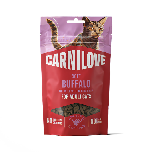 Carnilove Cat Treats: Soft Buffalo with Blueberries 50g