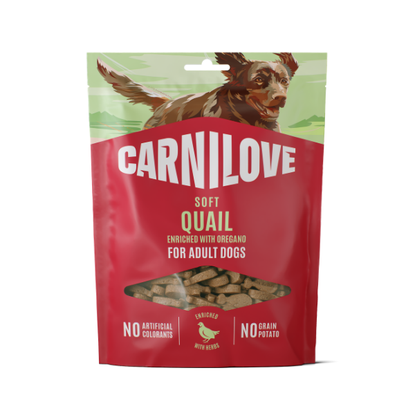 Carnilove Dog Treats: Soft Quail with Oregano 200g