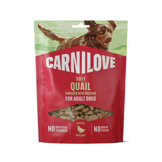 Carnilove Dog Treats: Soft Quail with Oregano 200g