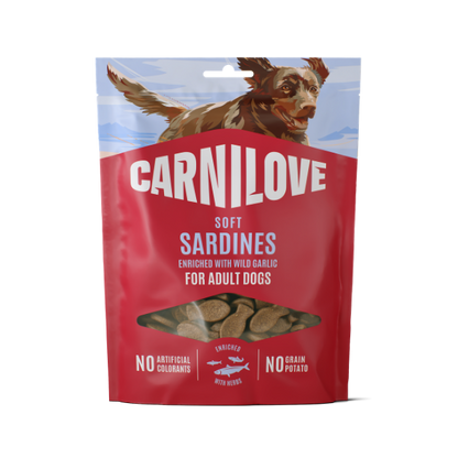 Carnilove Dog Treats: Soft Sardines with Wild Garlic 200g