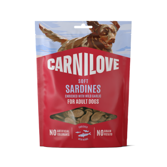 Carnilove Dog Treats: Soft Sardines with Wild Garlic 200g
