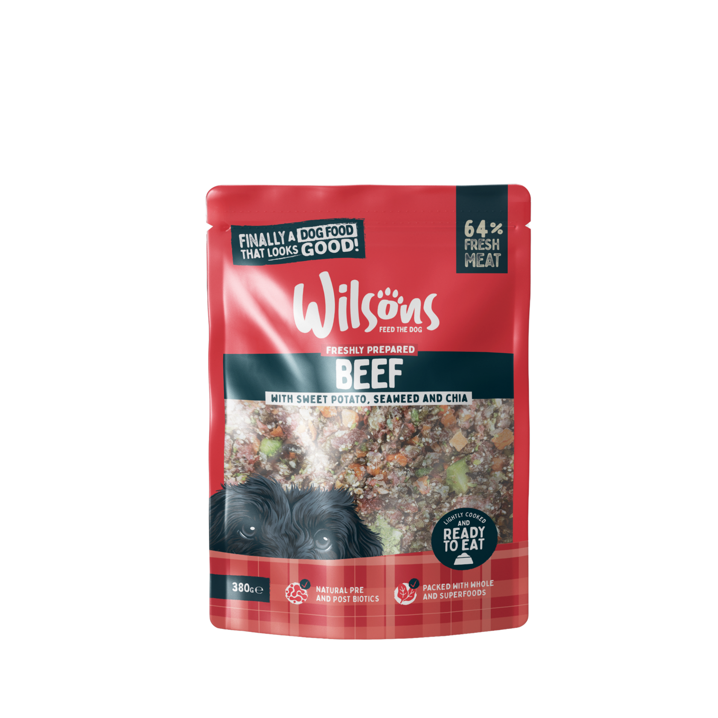 Wilsons Wet Dog Food: Fresh Adult Beef 380g (Old Recipe)