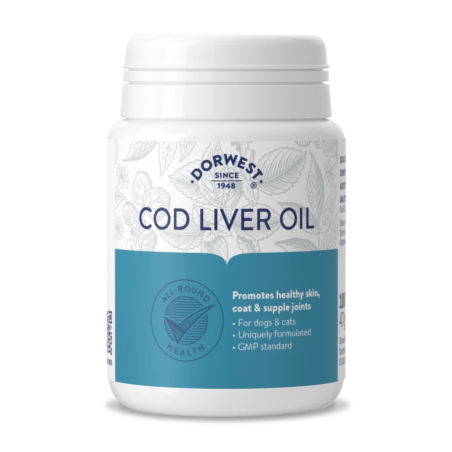 Dorwest Herbs Cod Liver Oil for Dogs & Cats 100 Capsules