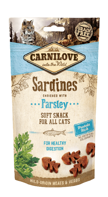 Carnilove Cat Treats: Soft Sardine with Parsley 50g