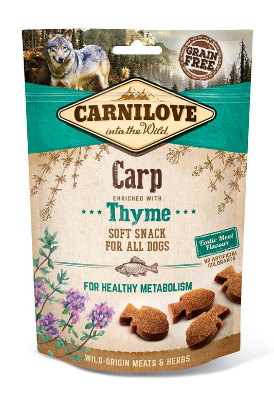 Carnilove Dog Treats: Soft Carp with Thyme 200g