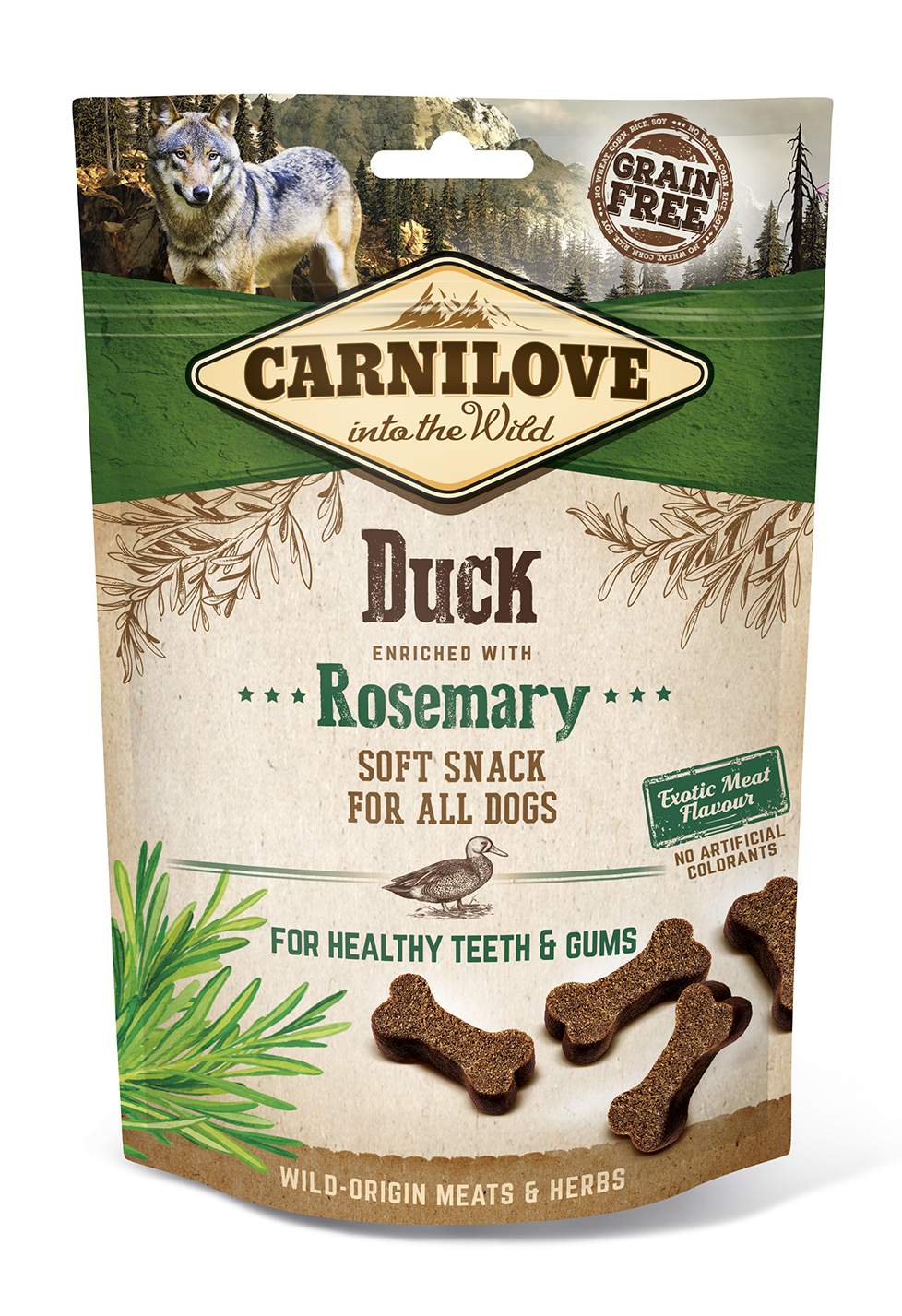 Carnilove Dog Treats: Soft Duck with Rosemary 200g