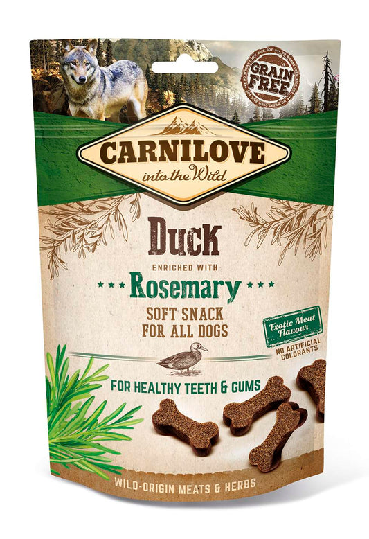 Carnilove Dog Treats: Soft Duck with Rosemary 200g