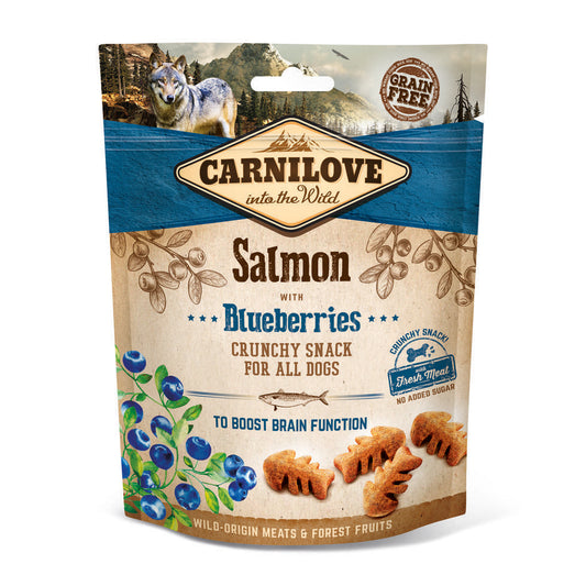 Carnilove Dog Treats: Crunchy Salmon with Blueberries 200g