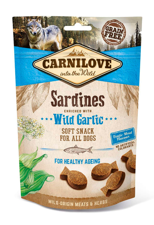 Carnilove Dog Treats: Soft Sardines with Wild Garlic 200g