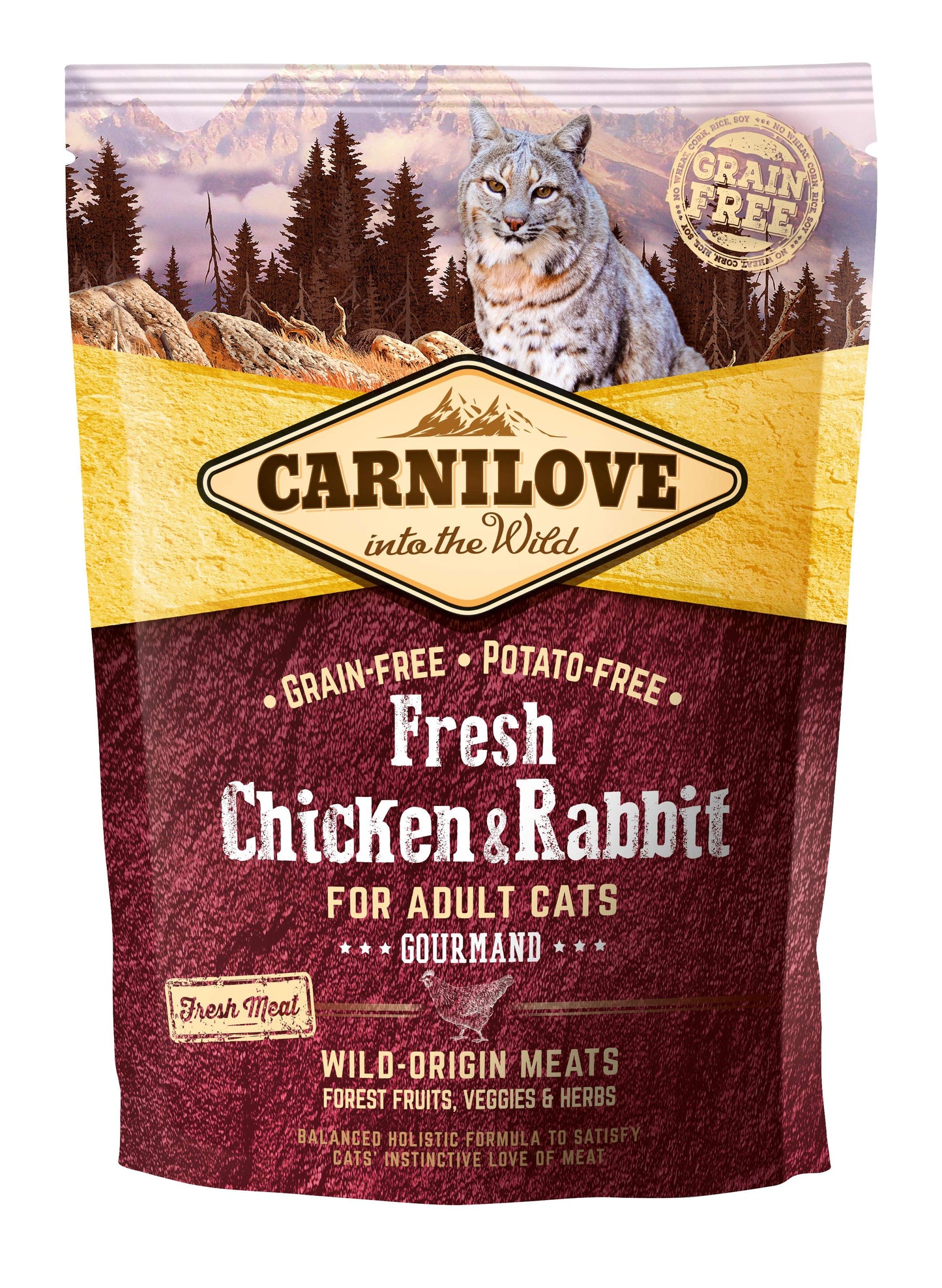 Carnilove Cat Food: Adult Fresh Chicken & Rabbit 2kg