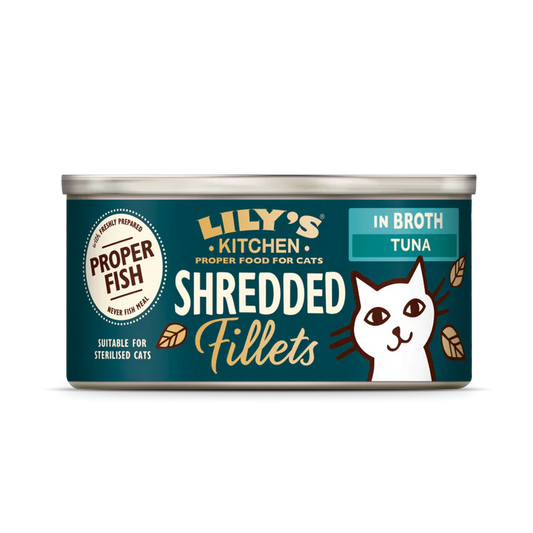 Lily's Kitchen Wet Cat Food: Shredded Fillets Tuna in Broth 70g