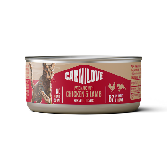 Carnilove Wet Cat Food: Can Adult Chicken & Lamb Pate 100g