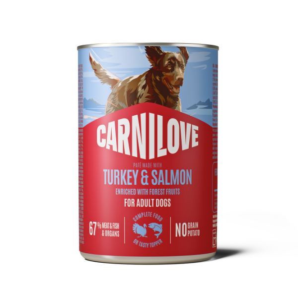 Carnilove Wet Dog Food: Tins Adult Salmon & Turkey 6x400g