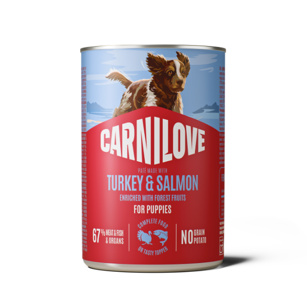 Carnilove Wet Dog Food: Tins Puppy Turkey & Salmon 6x400g