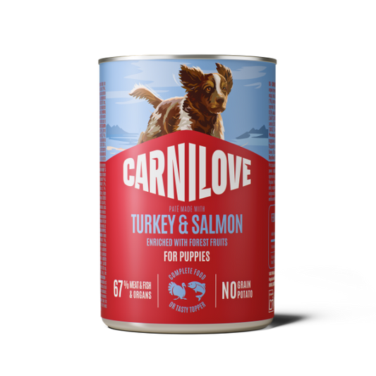 Carnilove Wet Dog Food: Tins Puppy Turkey & Salmon 6x400g