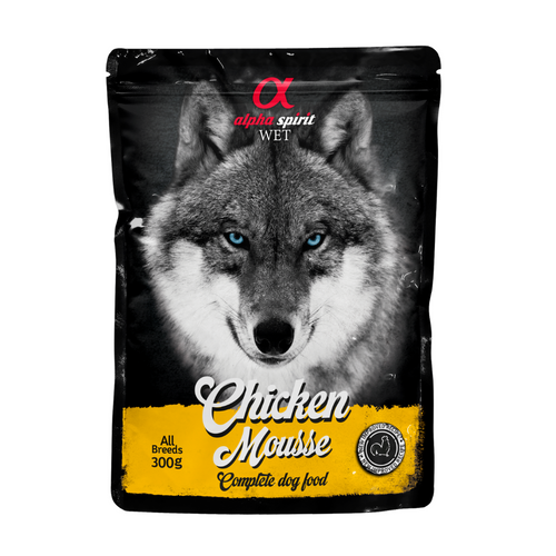Alpha Spirit Wet Dog Food: Pouch Chicken Mousse