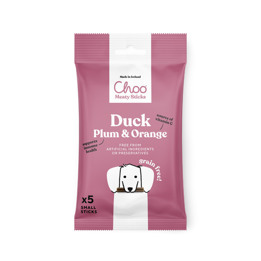 Choo Meaty Sticks Duck with Plum & Orange Large Dog Treats 5pk