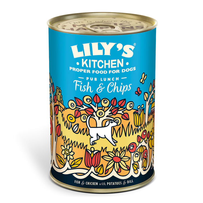 Lily's Kitchen Wet Dog Food: Fish & Chips 6x400g