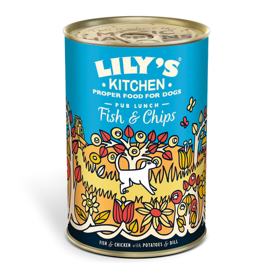 Lily's Kitchen Wet Dog Food: Fish & Chips 6x400g