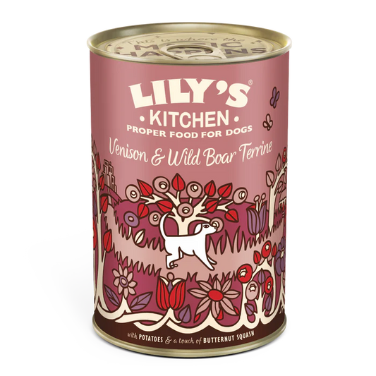 Lily's Kitchen Wet Dog Food: Venison & Wild Boar Terrine 6x400g
