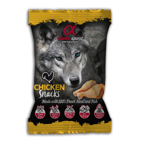 Alpha Spirit Dog Treats: Chicken Snacks 50g