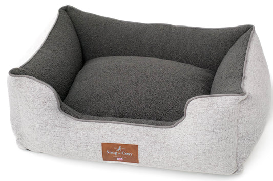 Snug & Cosy Heritage Tweed High Sided Orthopaedic Dove Grey Bed