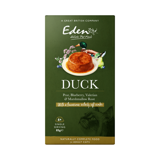 Eden Wet Cat Food: Feline Feast Duck, Pear & Blueberry 6x85g