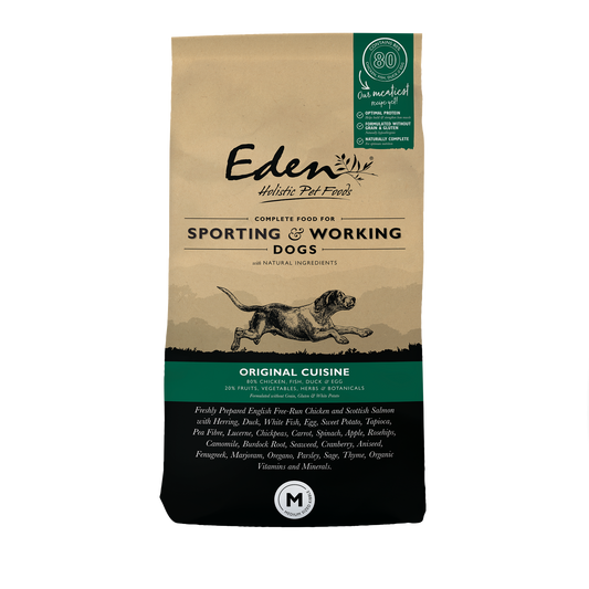 Eden Working Dog Food: 80/20 Original Cuisine Medium Kibble 15kg