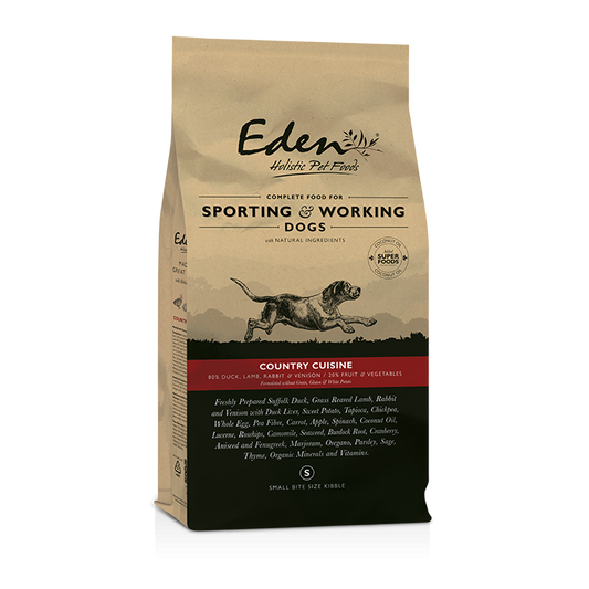 Eden Working Dog Food: 80/20 Country Cuisine Small Kibble 15kg