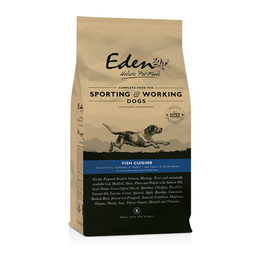 Eden Working Dog Food: 80/20 Fish Cuisine Small Kibble 15kg