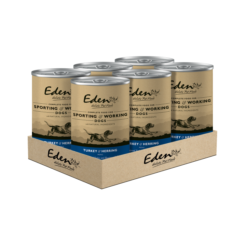 Eden Working Dog Food: Wet Food Turkey & Herring 6x400g