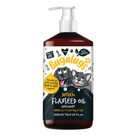 Bugalugs Flaxseed Oil for Dogs & Cats 500ml