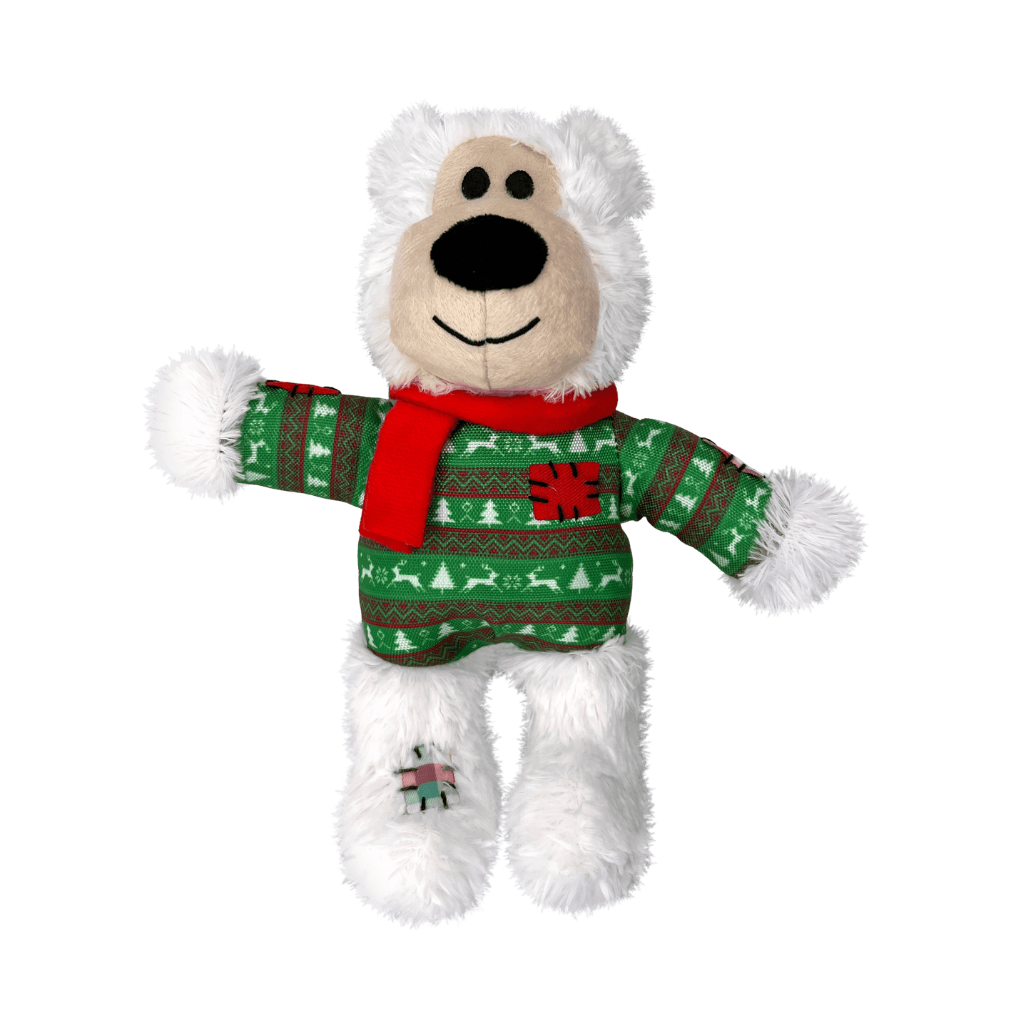 KONG Christmas Wild Knots Bear White Small/ Medium