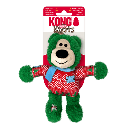 KONG Christmas Wild Knots Bear Green Small/ Medium