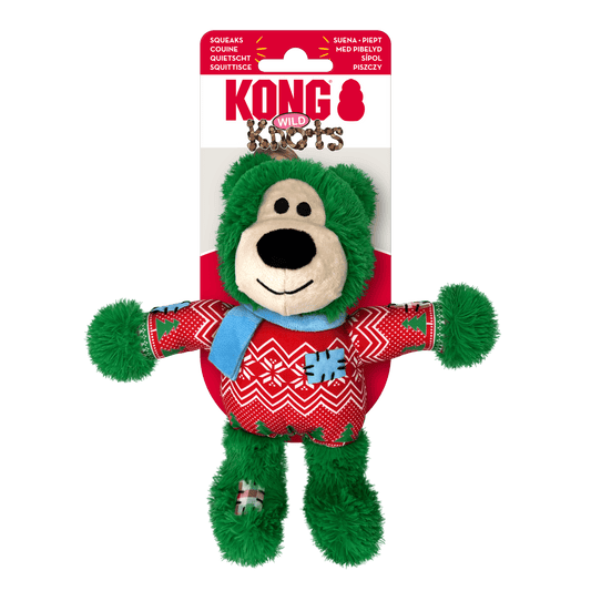 KONG Christmas Wild Knots Bear Green Small/ Medium
