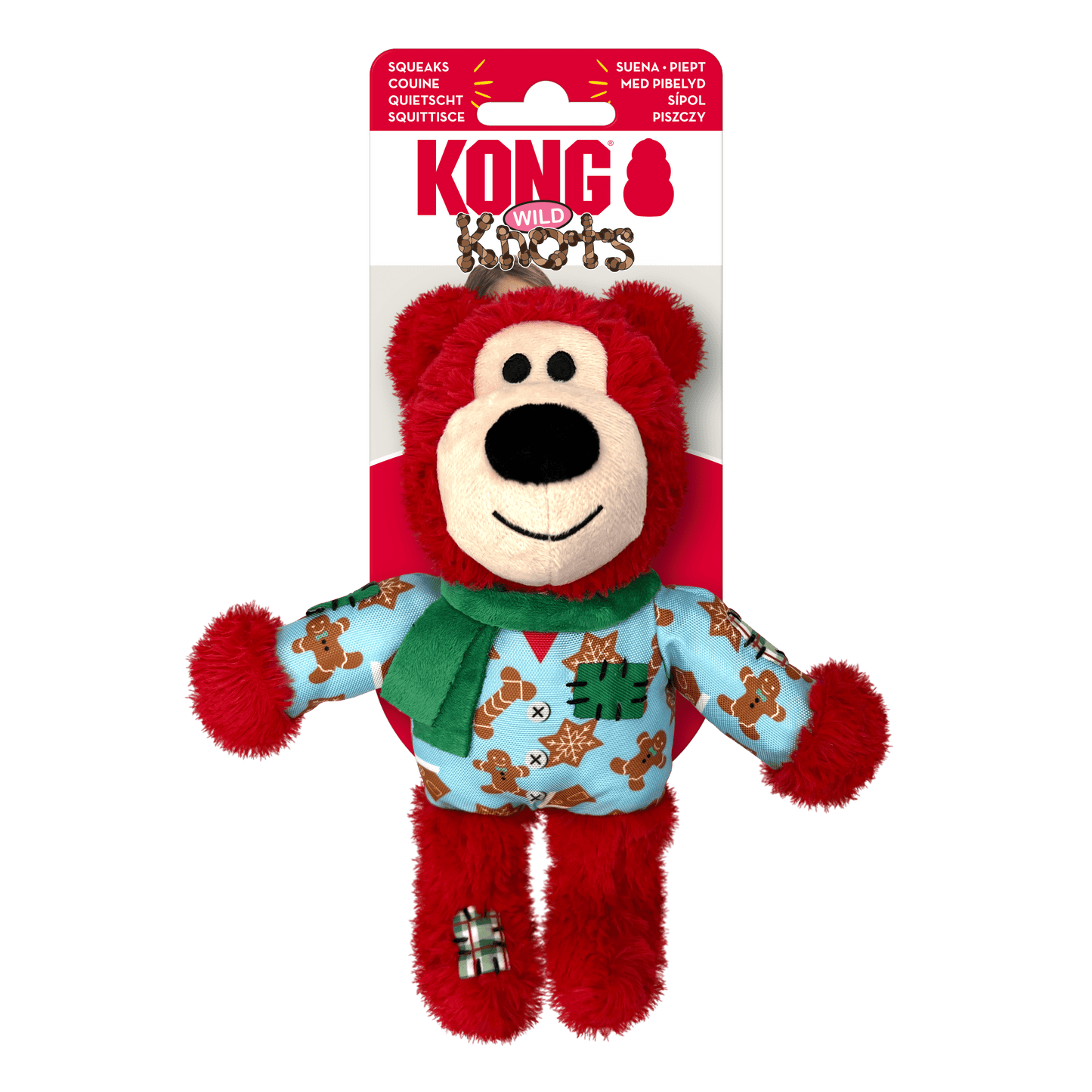 KONG Christmas Wild Knots Bear Red Small/ Medium