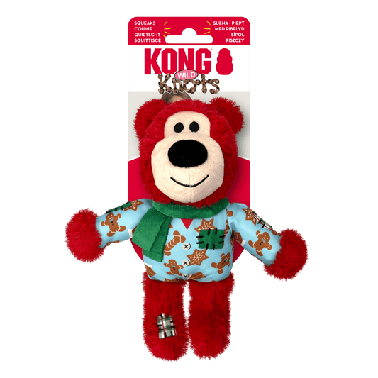 KONG Christmas Wild Knots Bear Red Small/ Medium