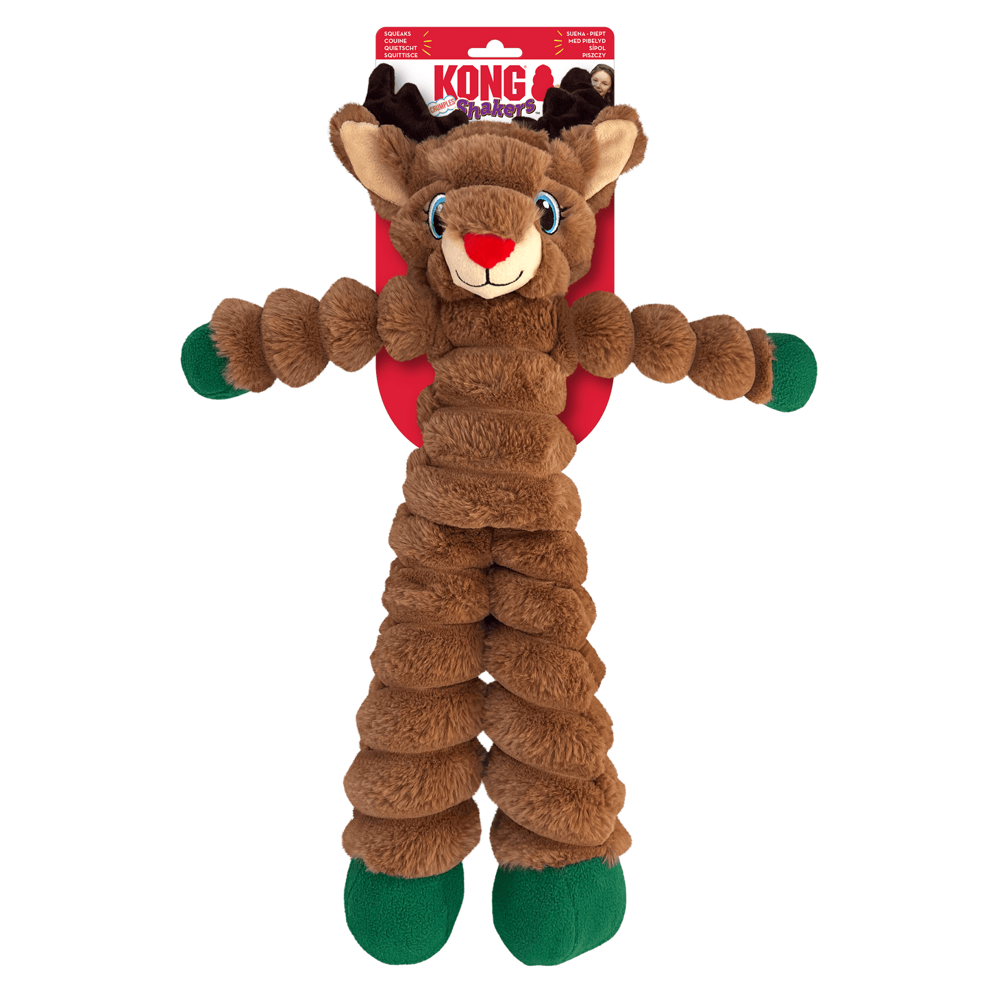 KONG Christmas Shakers Crumples Reindeer Extra Large