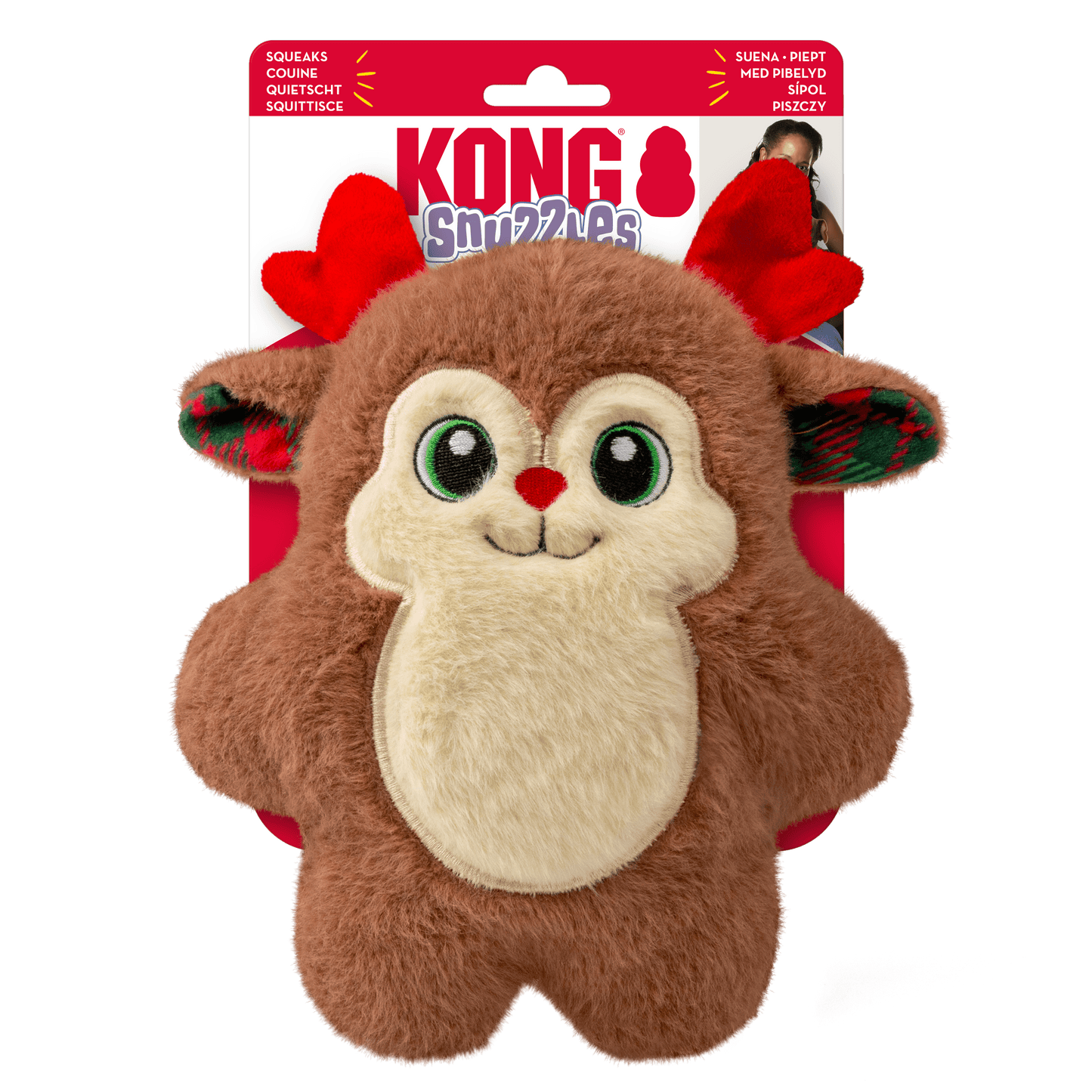 KONG Christmas Snuzzles Reindeer Medium