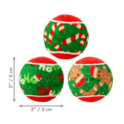 KONG Christmas SqueakAir Balls Small 6pk