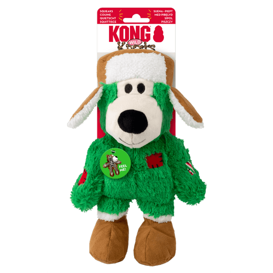 KONG Christmas Wild Knots Bear Green Medium/ Large