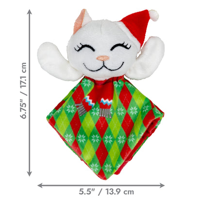KONG Christmas Cat Crackles Santa Kitty Argyle