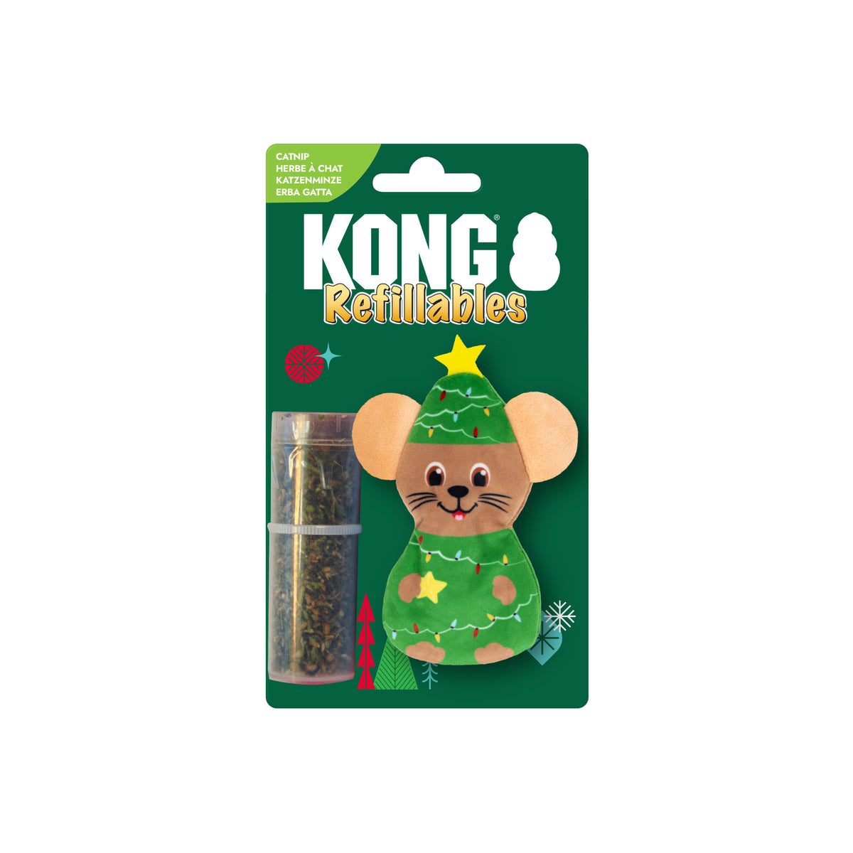 KONG Christmas Cat Refillables Mouse